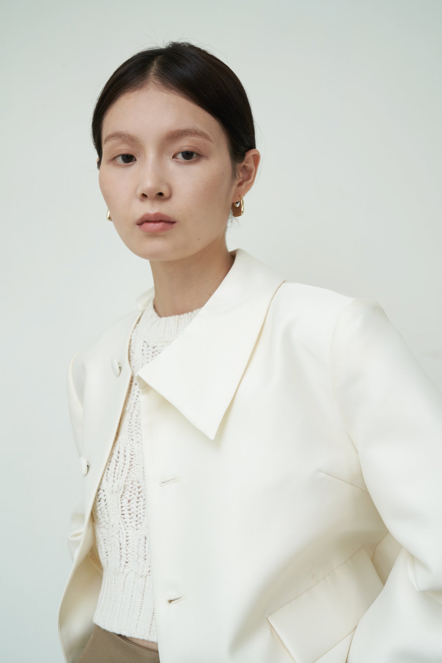 Fyn 不對稱領西裝外套