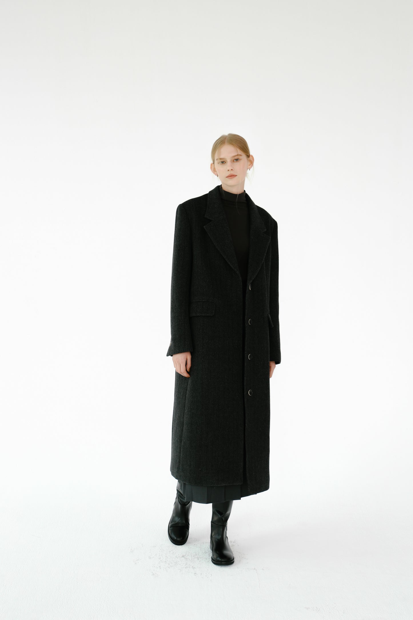 York herringbone wool coat