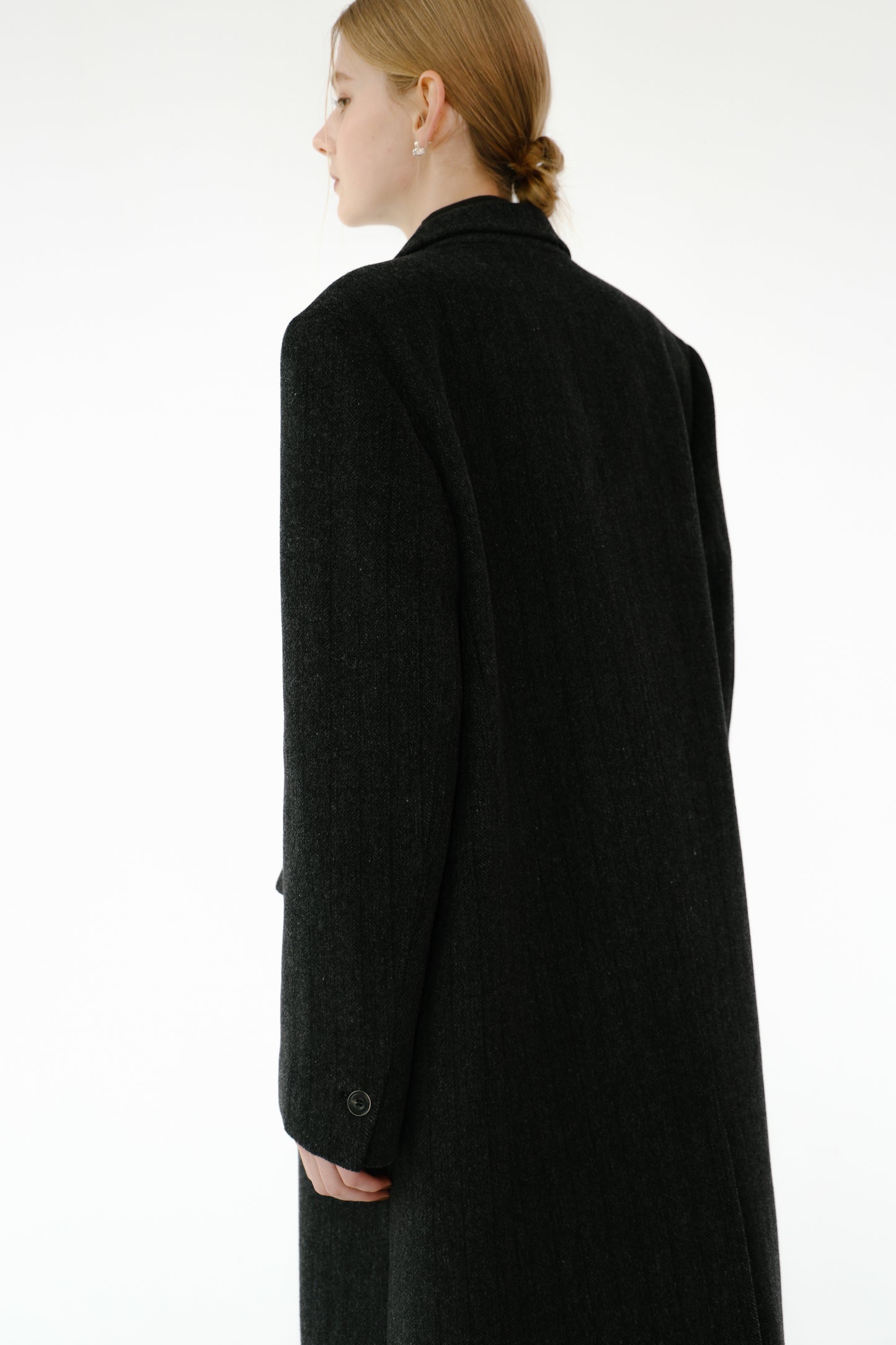 York herringbone wool coat