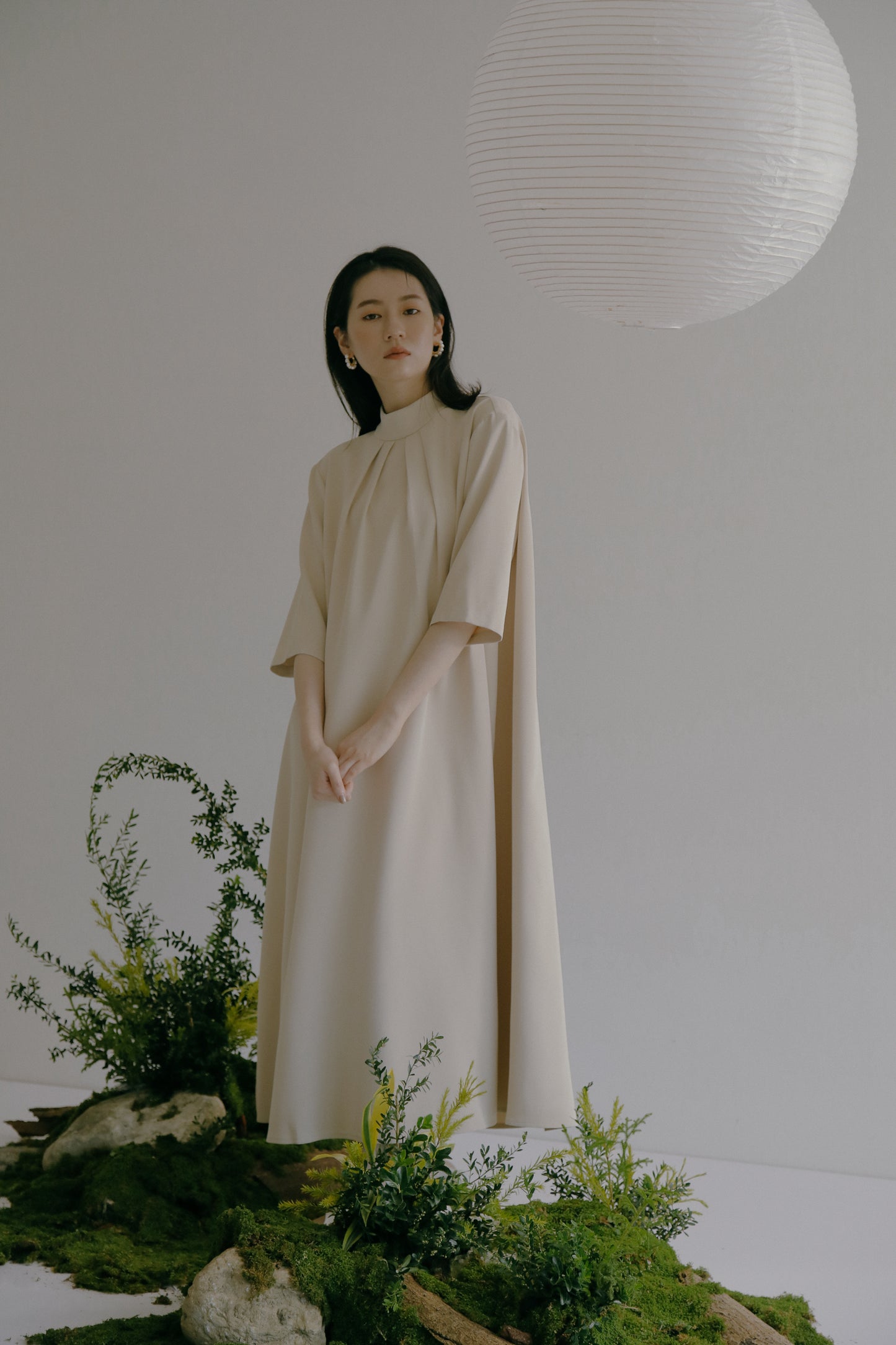 Goddard 褶皺領連身裙