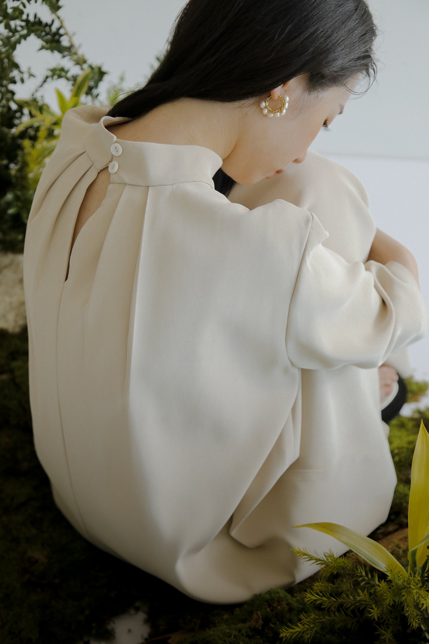 Goddard 褶皺領連身裙