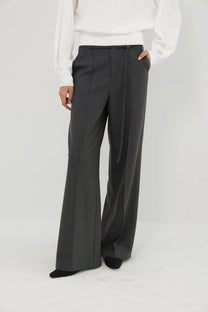 Cerra belted straight trousers