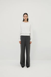 Cerra belted straight trousers