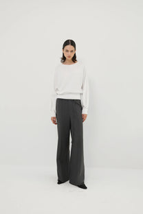 Cerra belted straight trousers