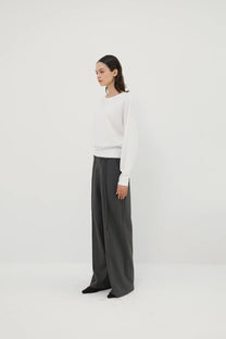 Cerra belted straight trousers