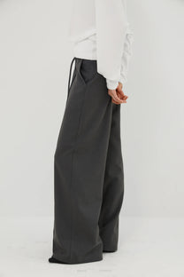 Cerra belted straight trousers