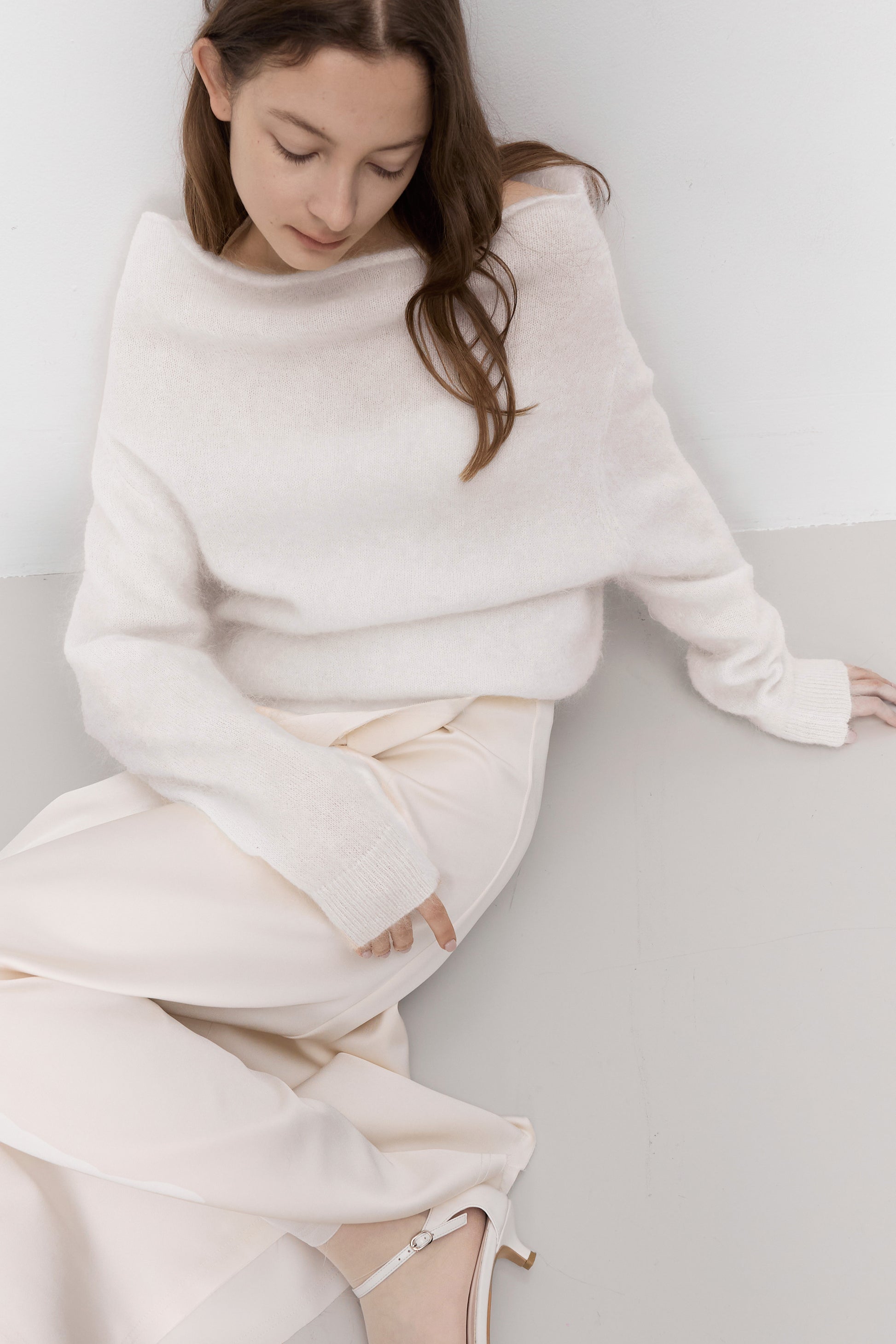 Maison mohair knit white