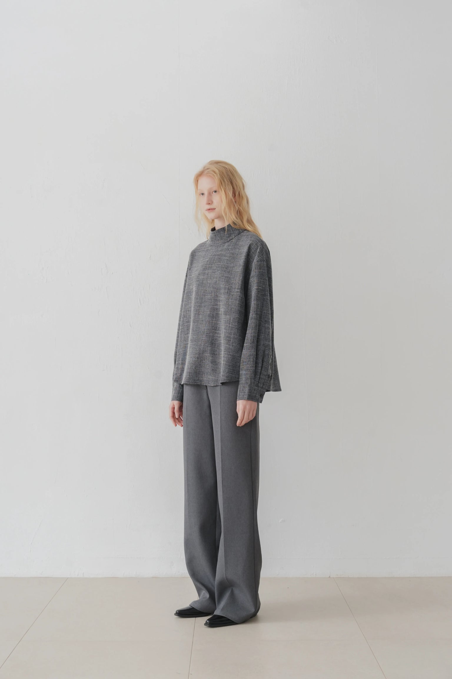 Namos High neck top charcoal