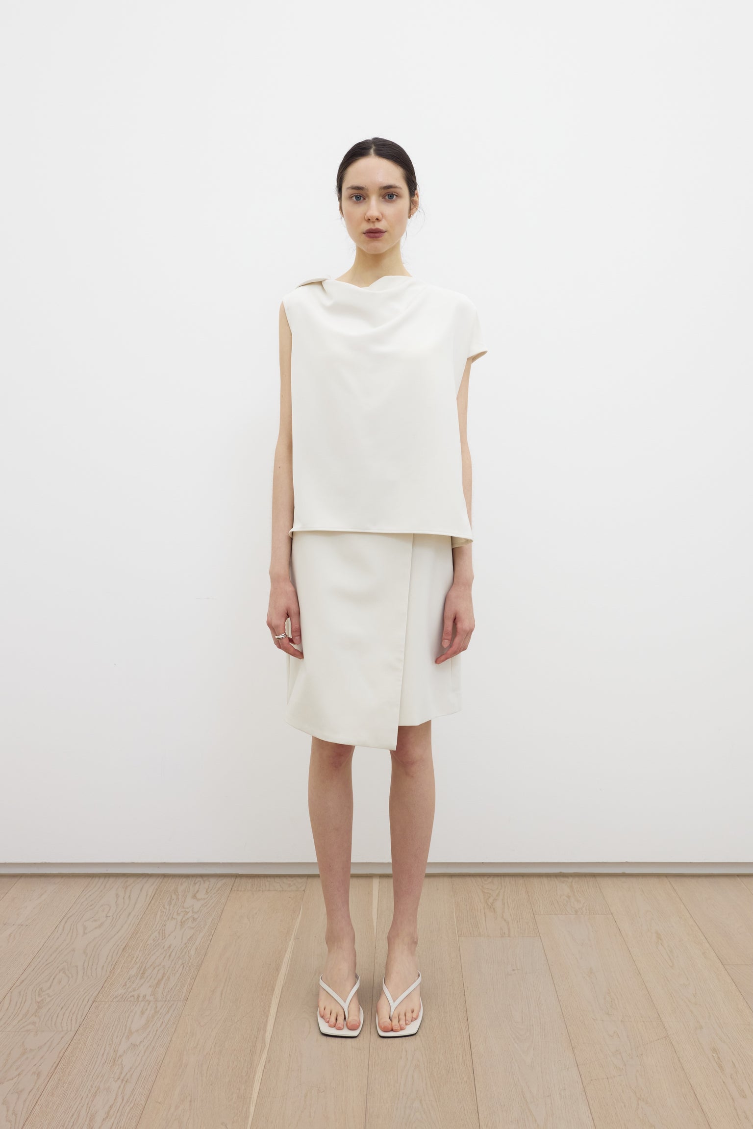 Ofran layered midi skirt