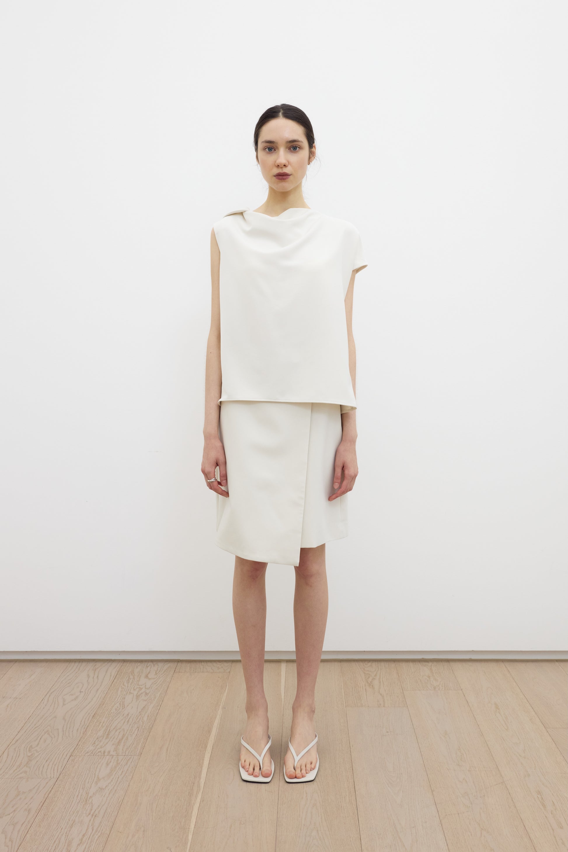 Ofran layered midi skirt