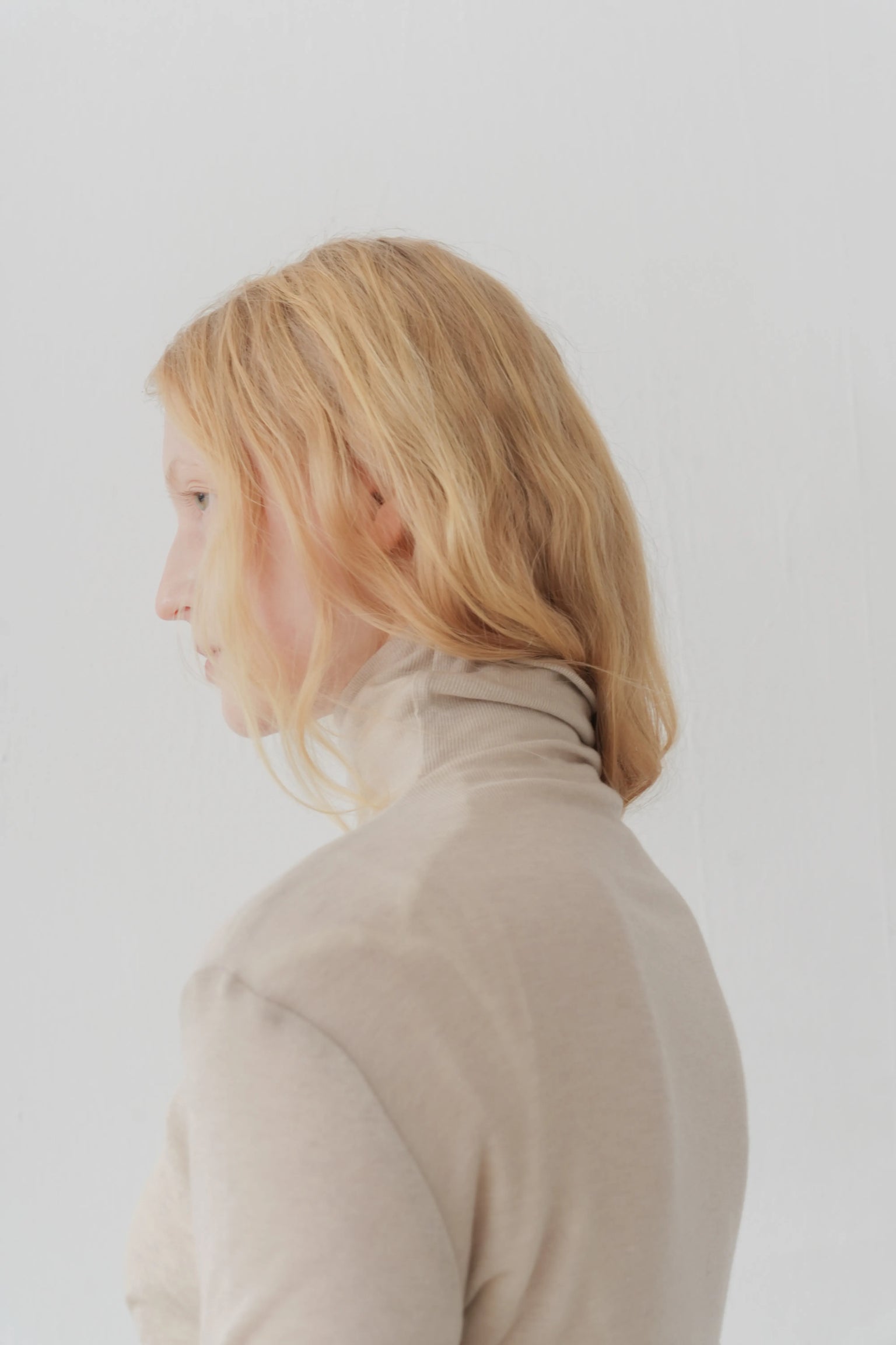 Tencel wool top beige