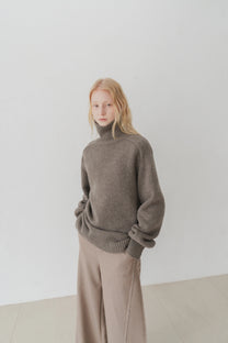 Klim High neck jumper brown