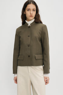 Billi wool jacket dark olive