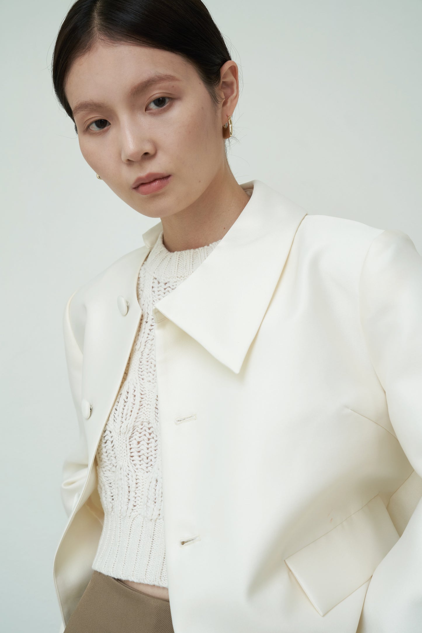 Fyn 不對稱領西裝外套