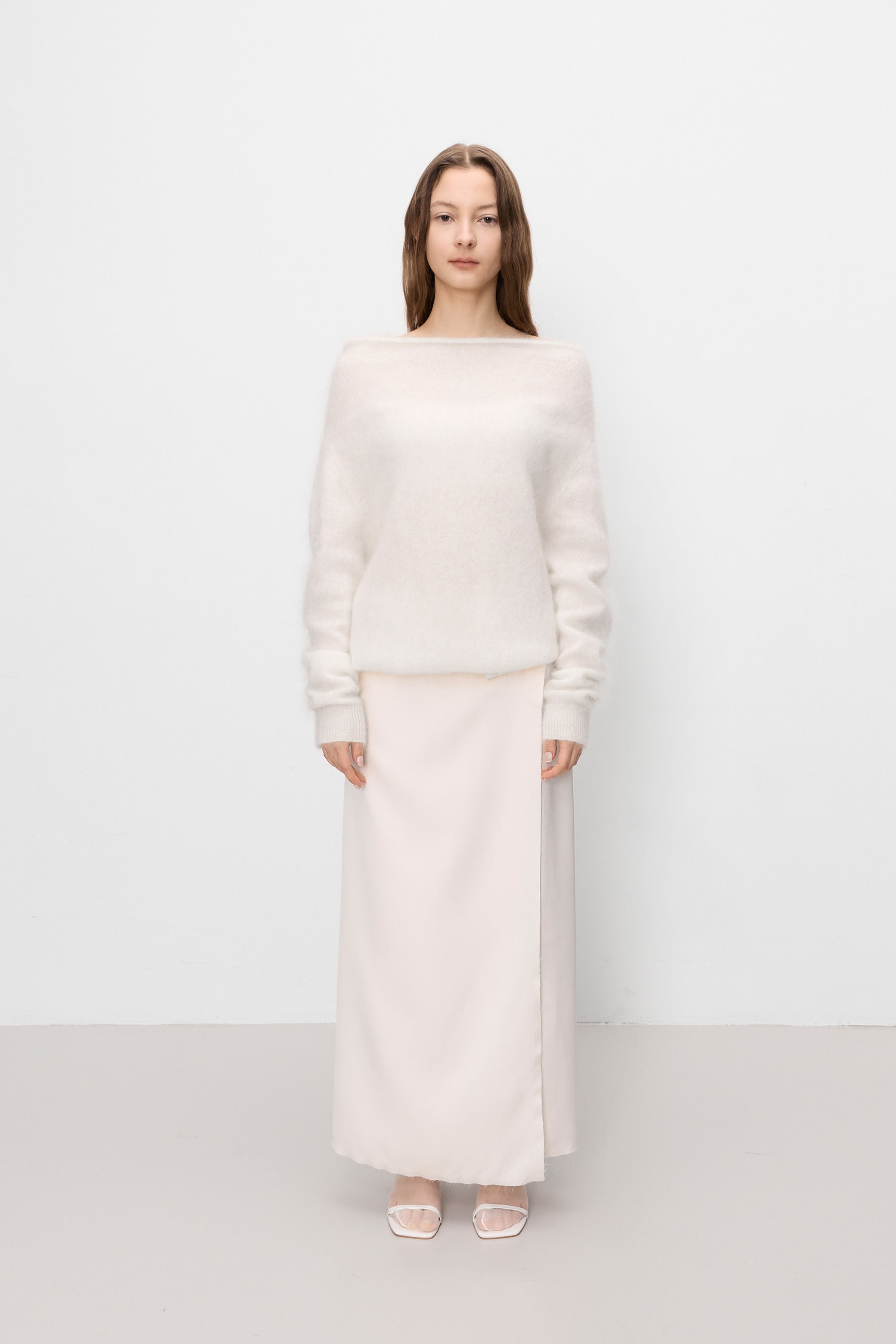 Maison mohair knit white