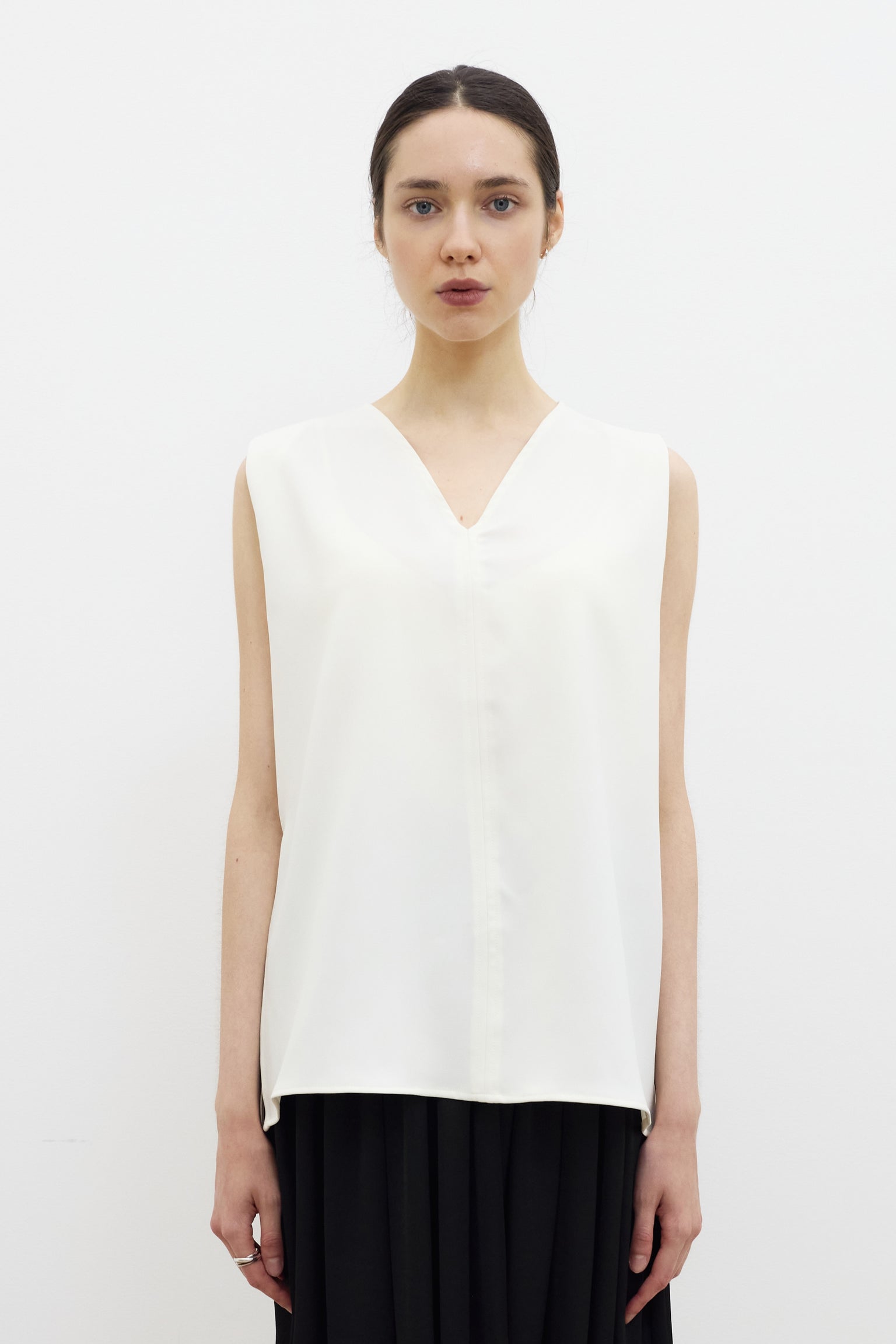 Shell V neck top