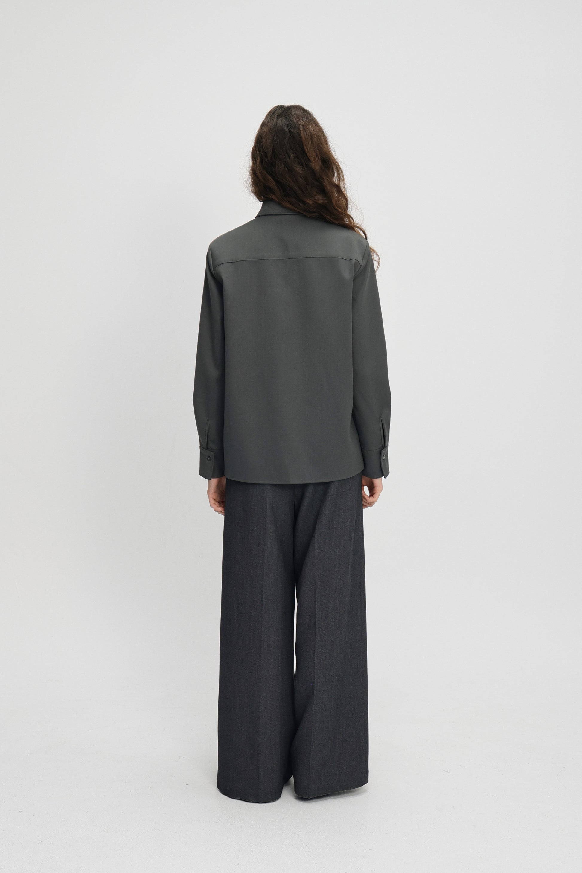 Charles tie shirt grey