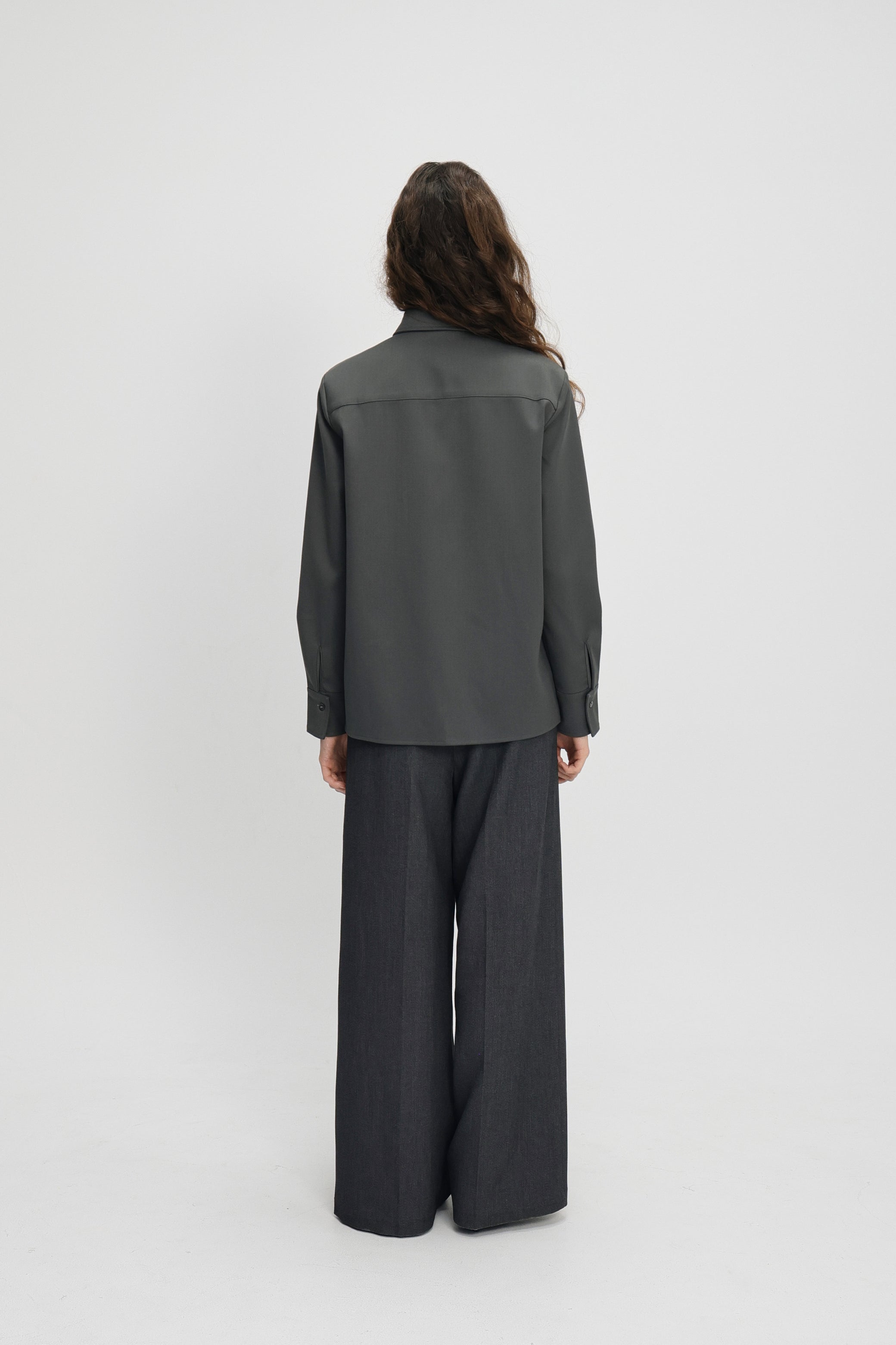 Charles tie shirt grey