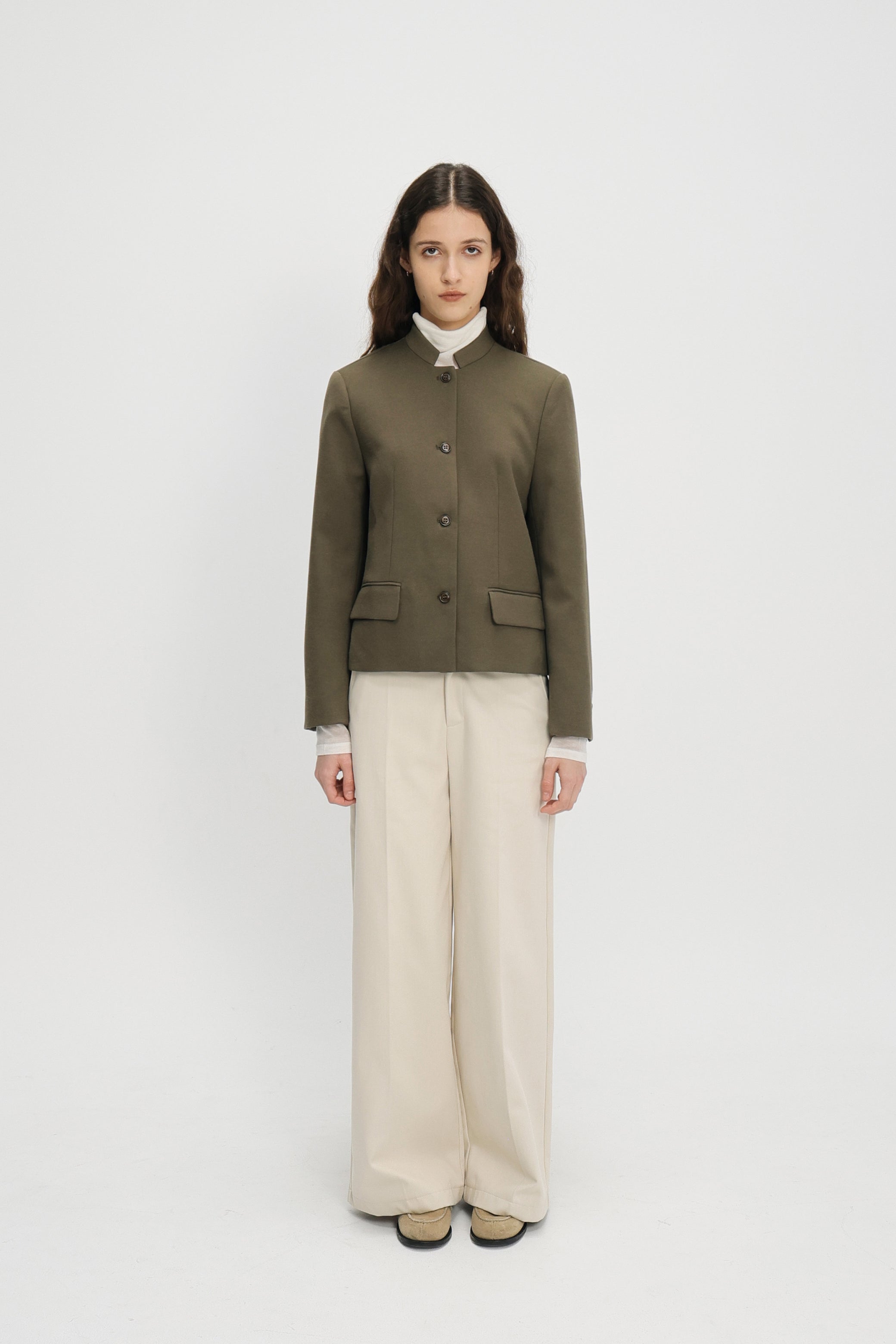 Billi wool jacket dark olive