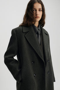 Dublin double breasted coat grey