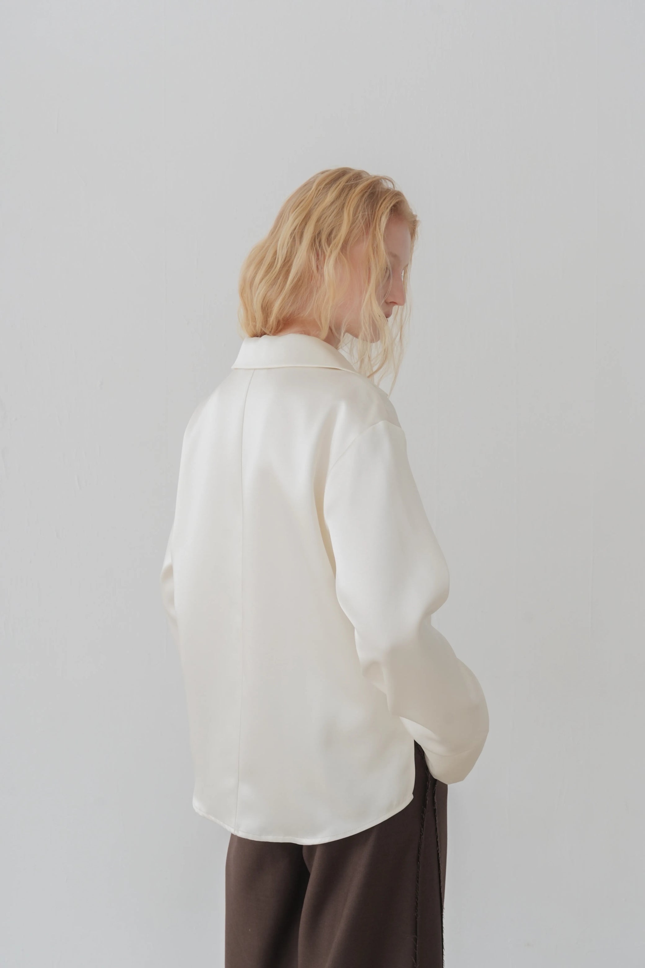 Odal satin top ivory