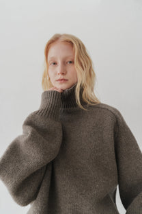 Klim High neck jumper brown