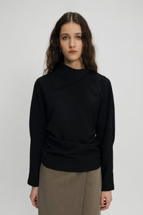 Elvin collar top black