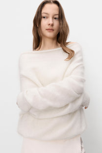 Maison mohair knit white