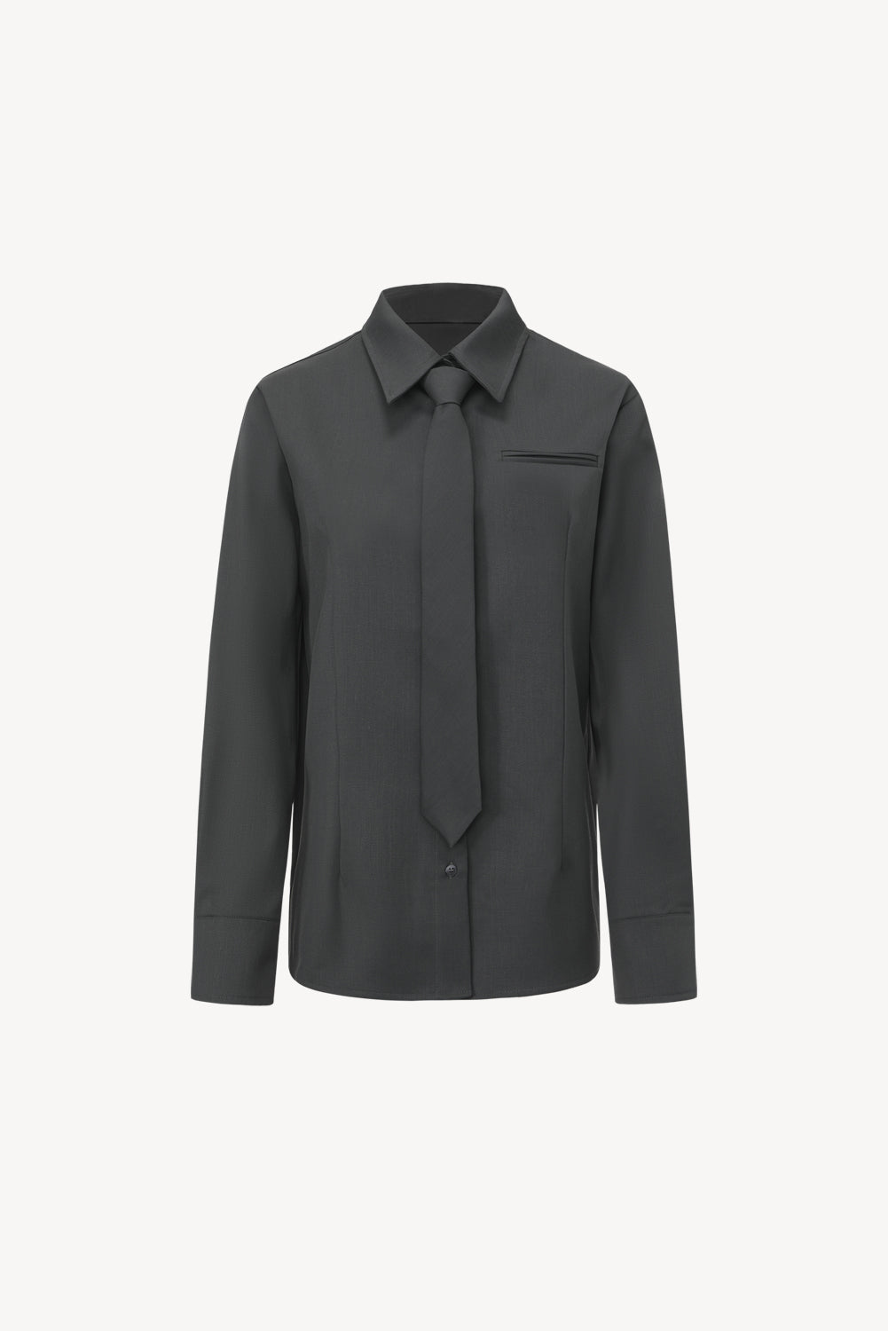 Charles tie shirt grey