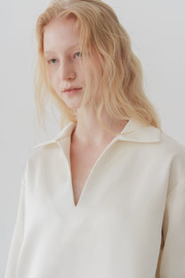 Odal satin top ivory