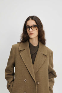 Dublin double breasted coat camel brown