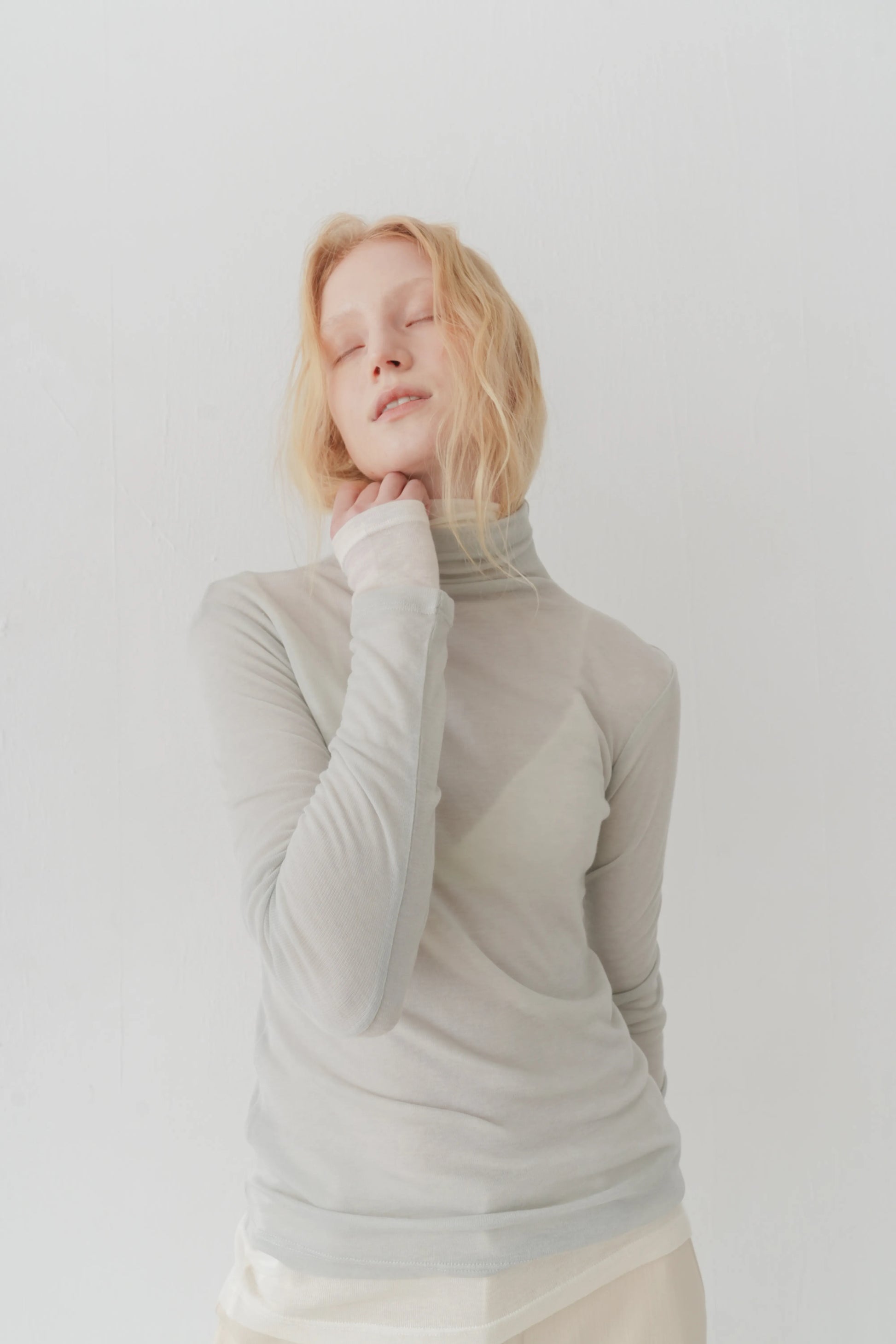 Tencel wool top blue grey