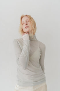 Tencel wool top blue grey