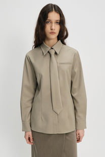 Charles tie shirt Oat