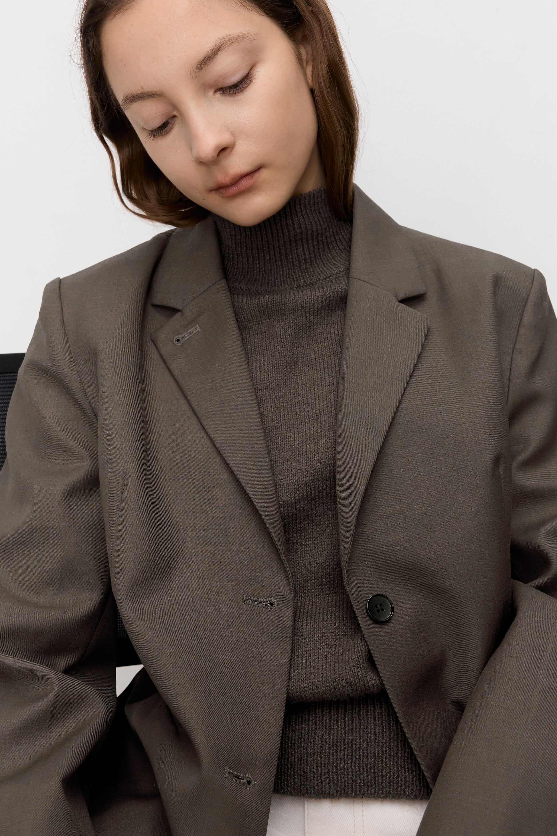 Kumo wool cardigan brown