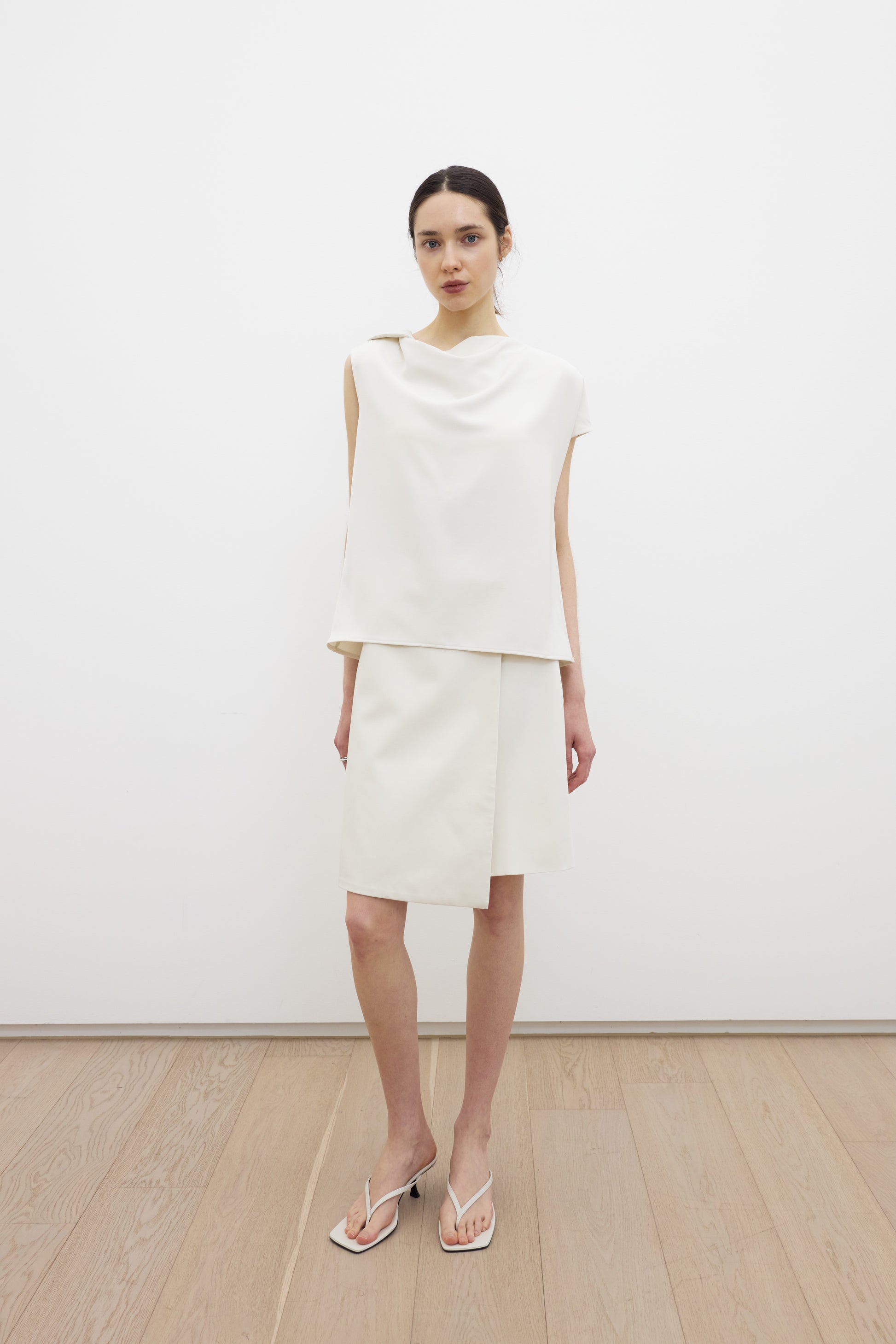 Ofran layered midi skirt