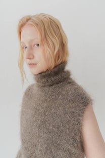 Sarek Mohair vest brown