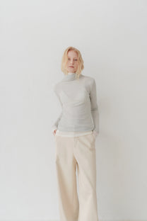 Tencel wool top blue grey