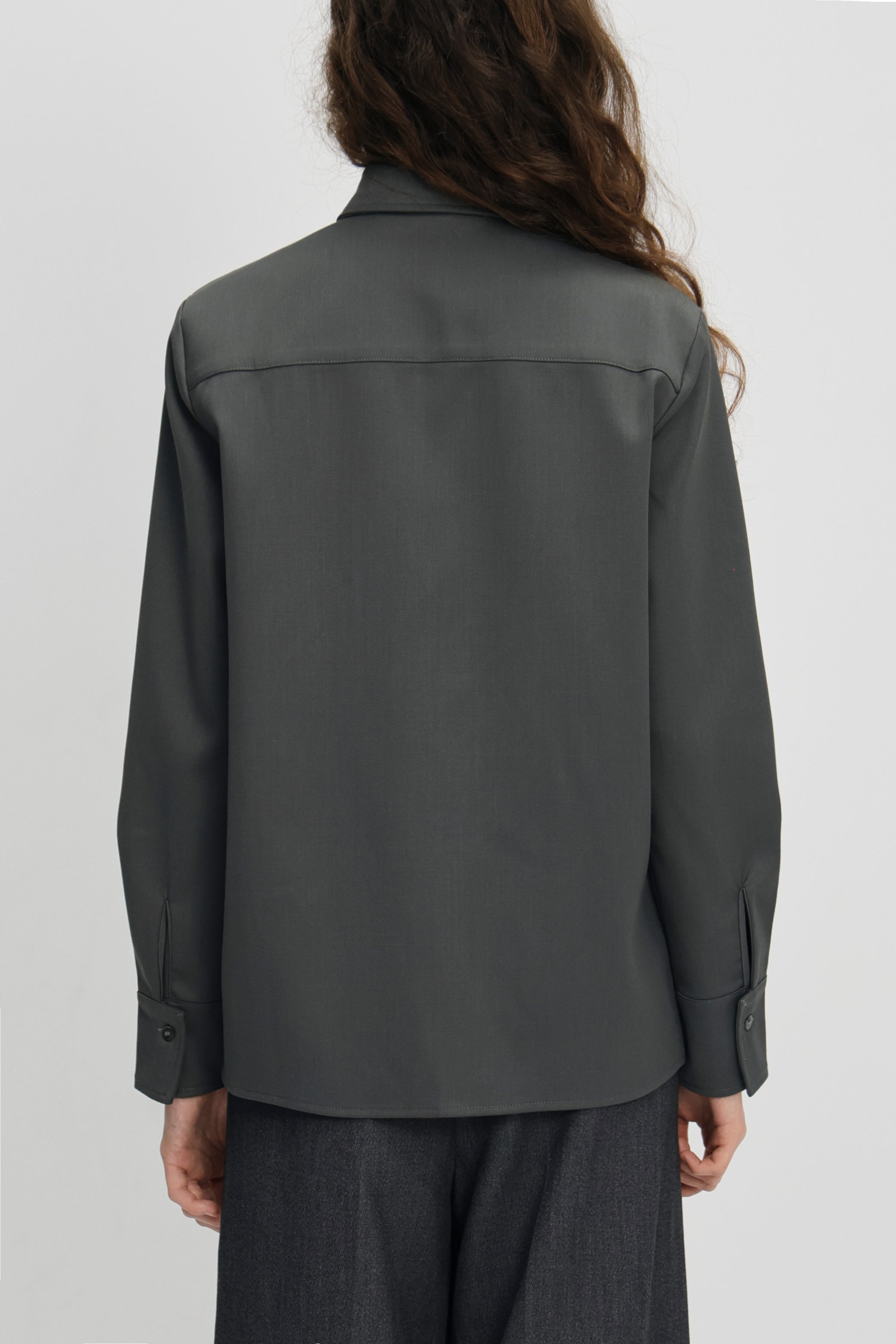 Charles tie shirt grey