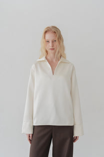 Odal satin top ivory