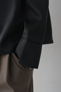 Odal satin top black