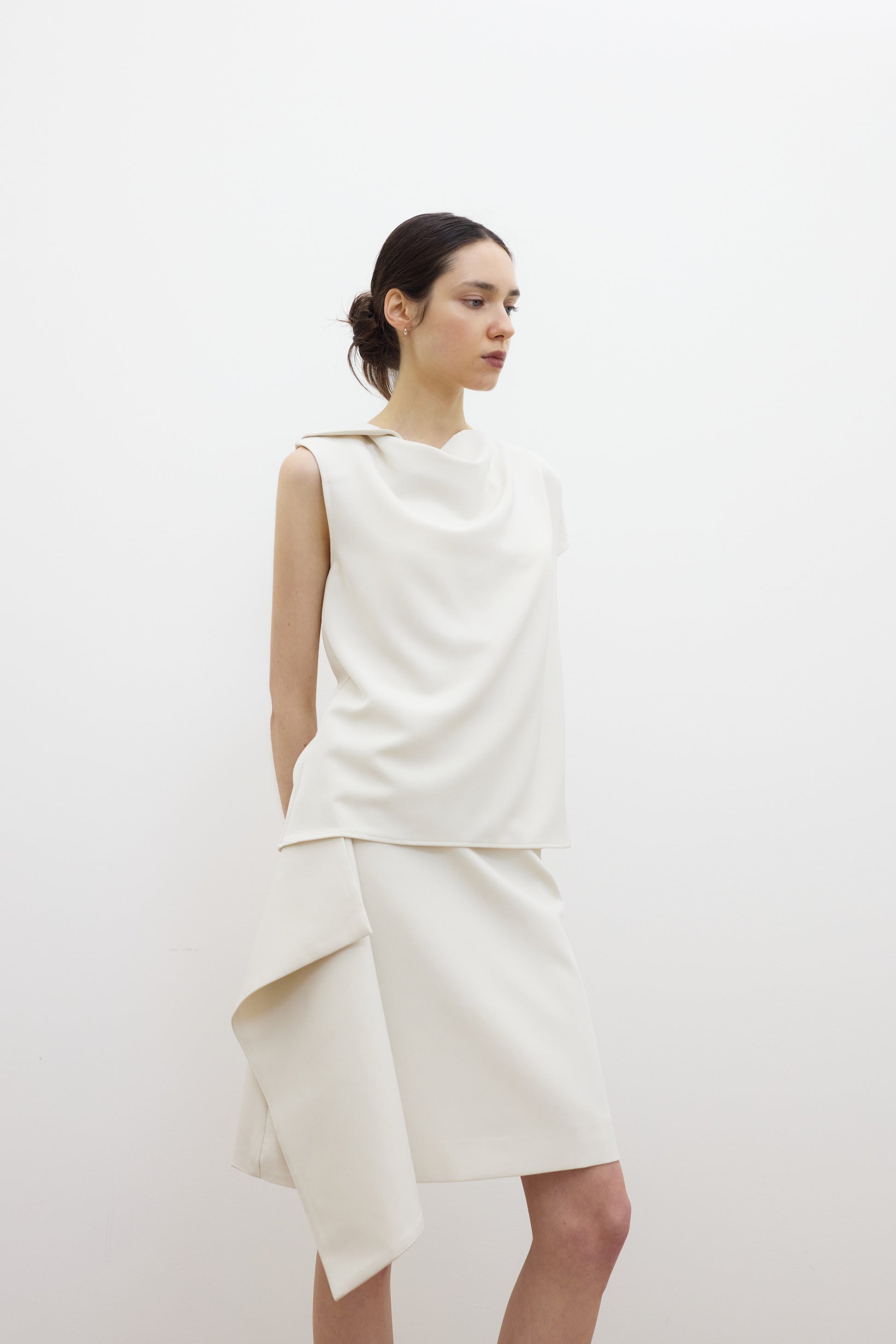 Ofran layered midi skirt