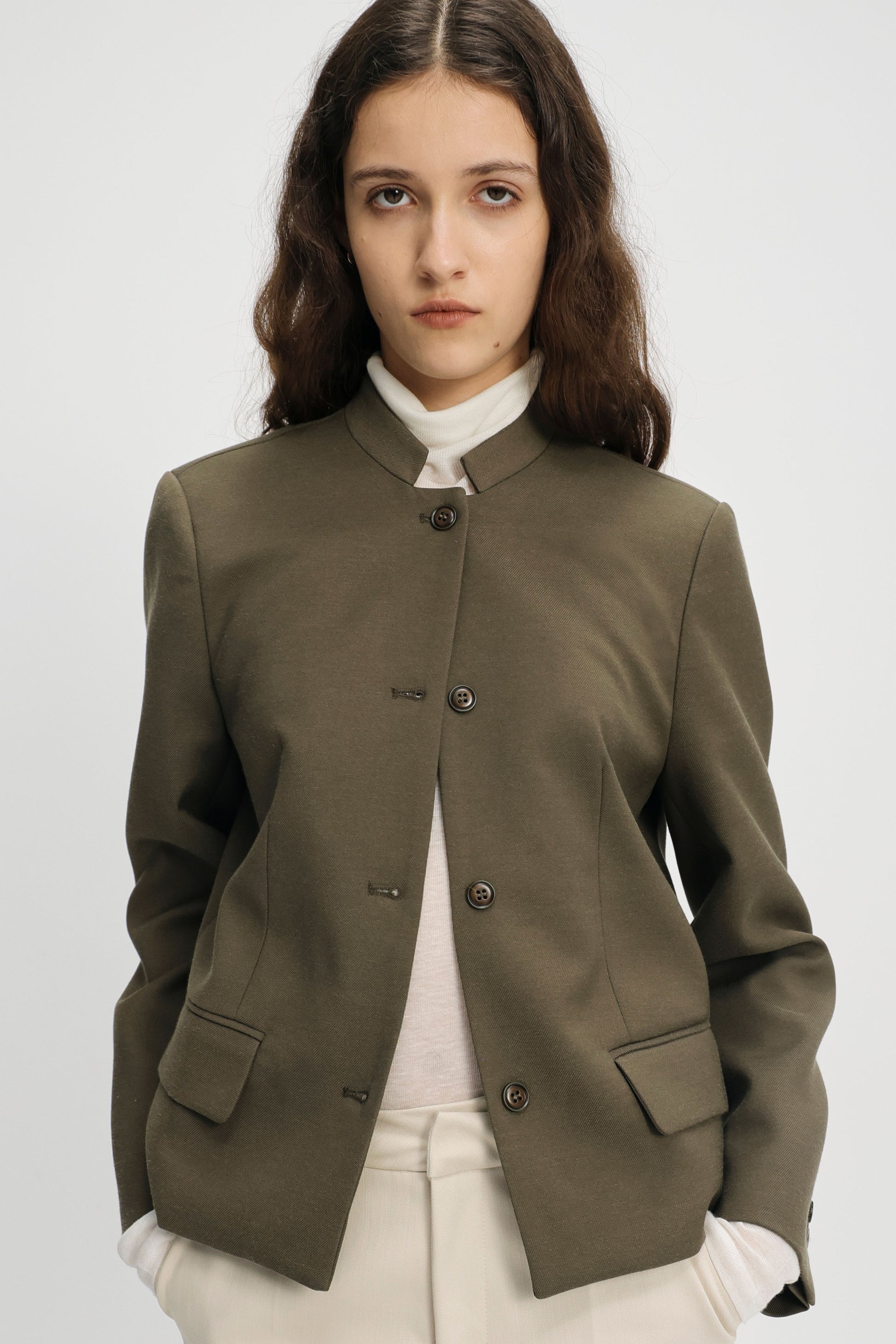 Billi wool jacket dark olive
