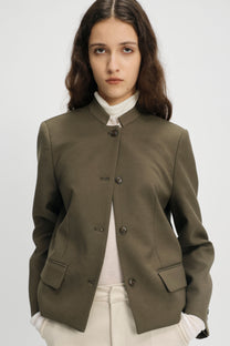 Billi wool jacket dark olive