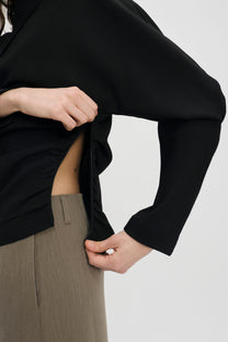 Elvin collar top black