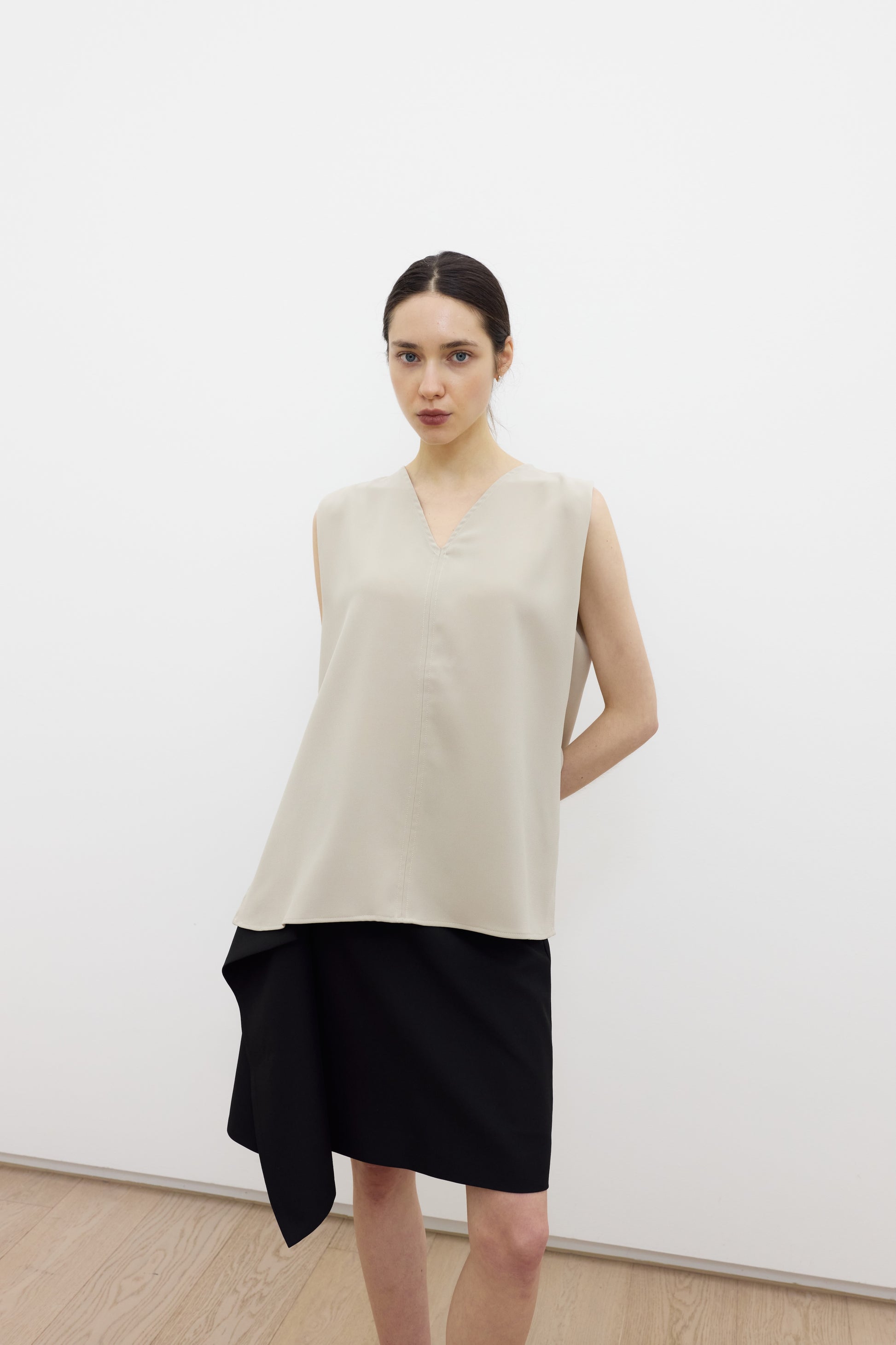 Ofran layered midi skirt