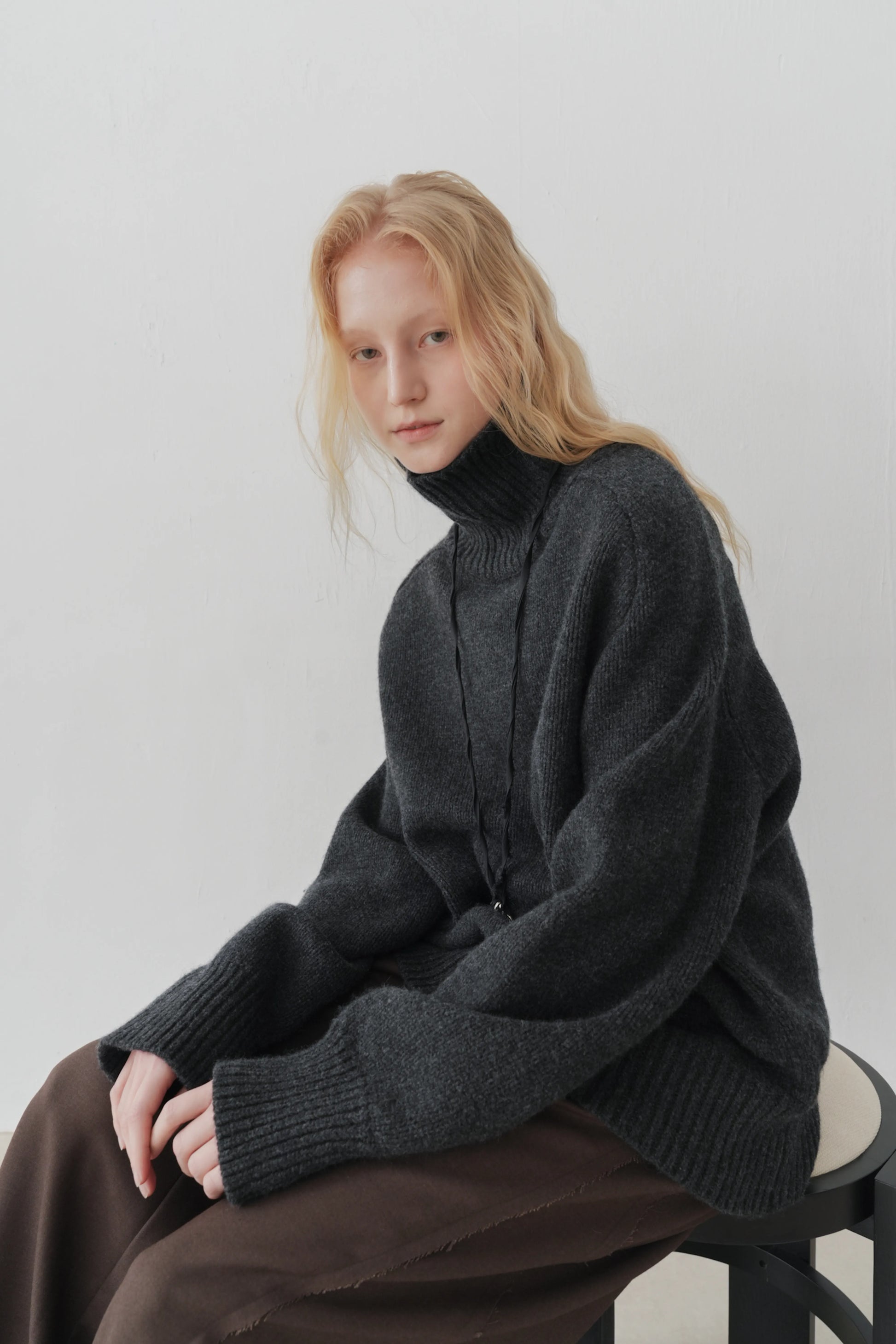 Klim High neck jumper charcoal