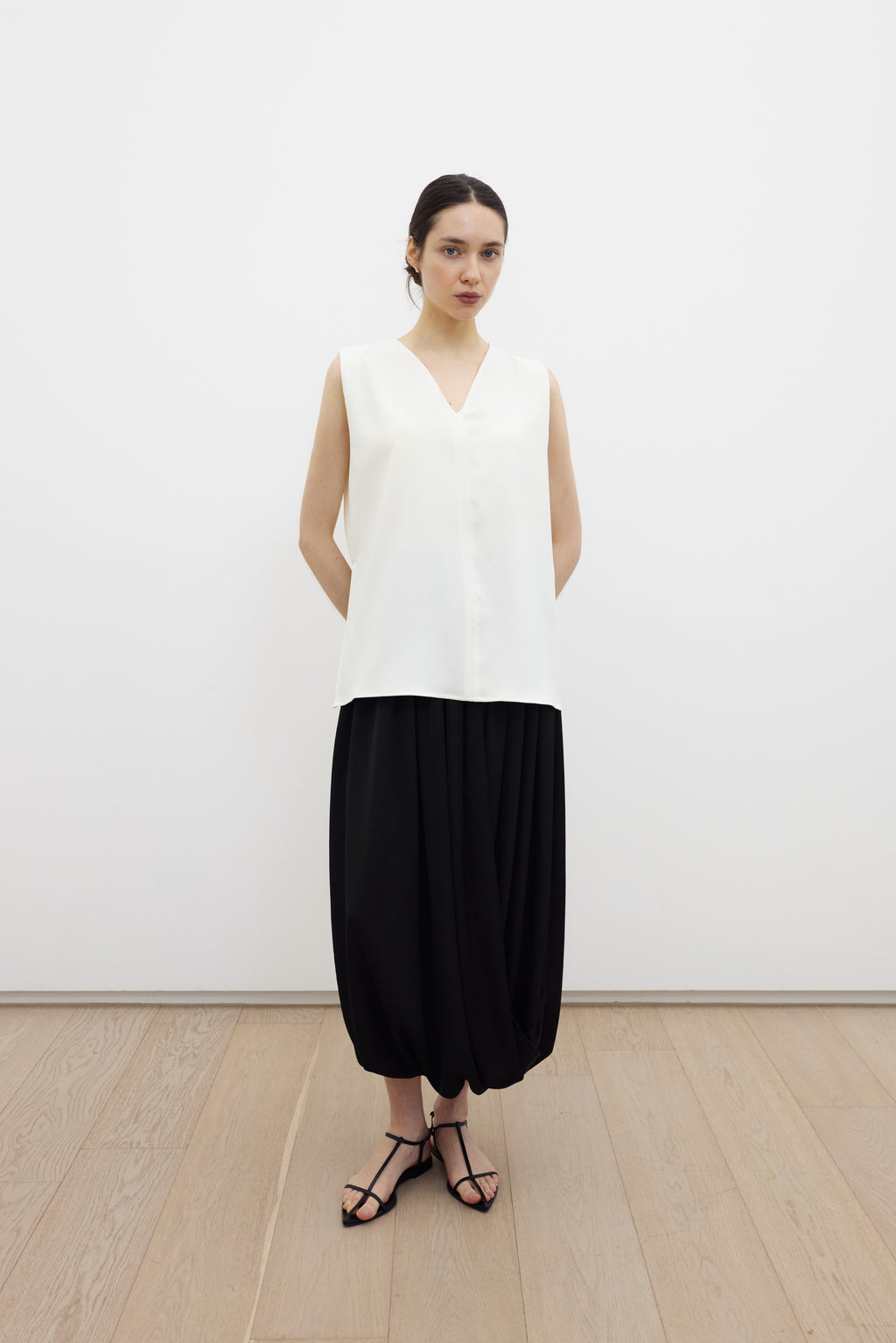 Shell V neck top