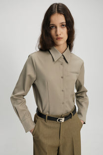 Charles tie shirt Oat