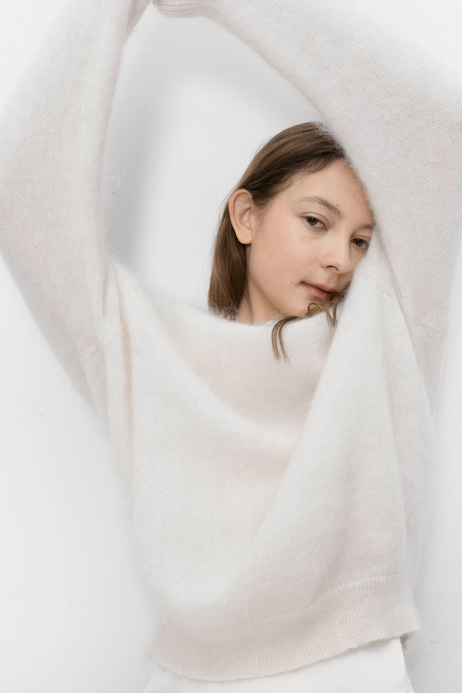 Maison mohair knit white